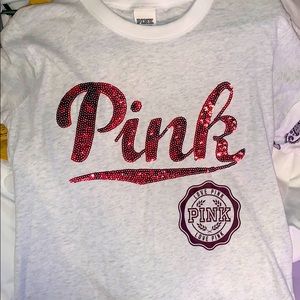 Pink Sparkle Victoria Secret Pink Shirt 💗